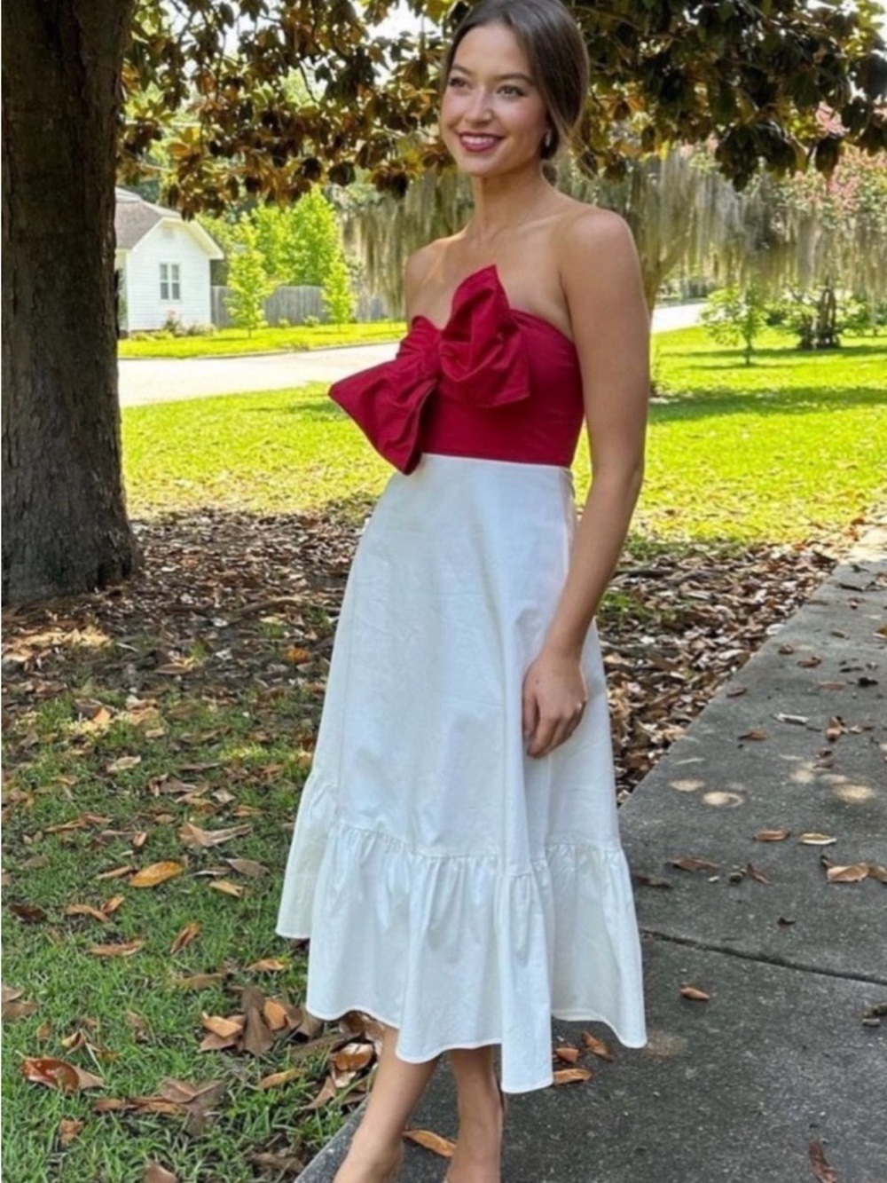 Anthropologie Hutch Bow midi dress size‎ 12 - Picture 2 of 9